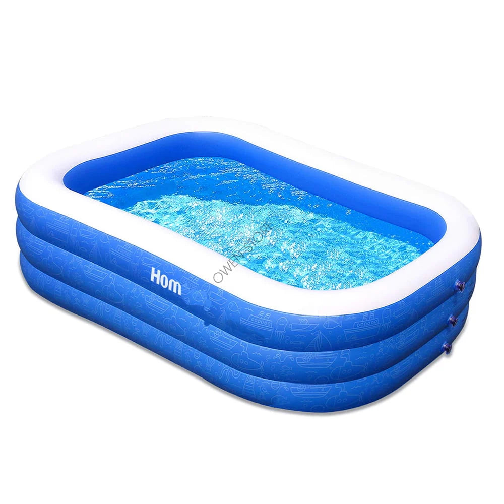 92"x56"x20"Outdoor Inflatable Swimming Pool Full-Sized Kiddie Lounge Pool
