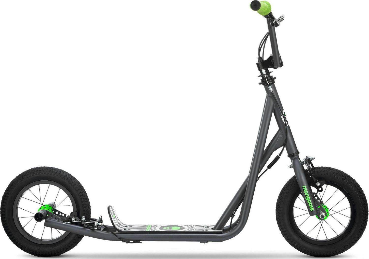 Mongoose Expo Scooter. 12-inch wheels. ages 6 and up. grey