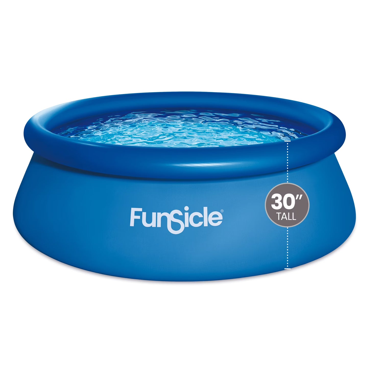 Funsicle 8 ft QuickSet Above Ground Swimming Pool, Round, Age 6  up(8 ft/30 in)