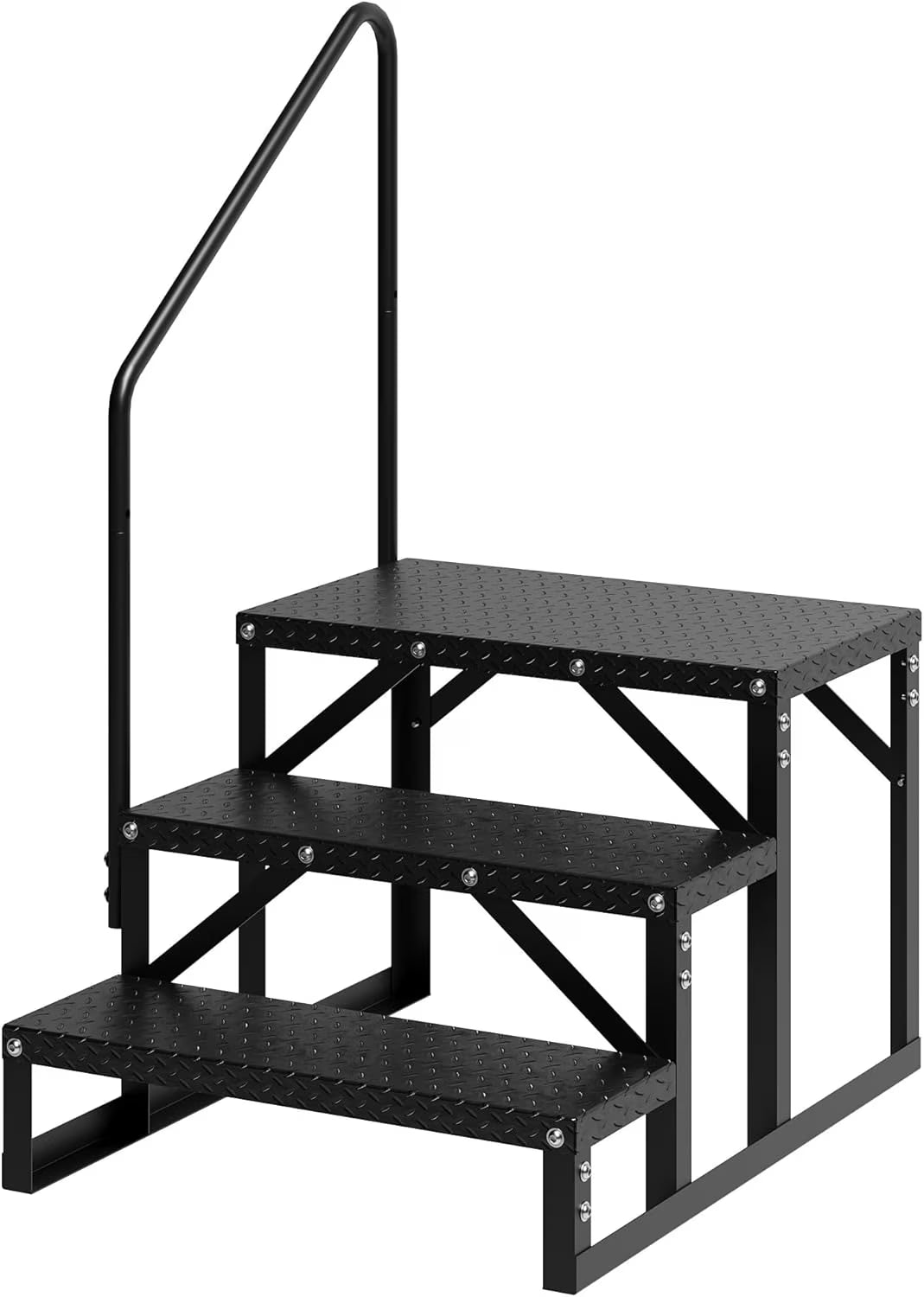 Garvee 3 Steps Anti-Slip RV Steps, 26.7 in x 47.9 in, Alloy Steel(3 Steps)