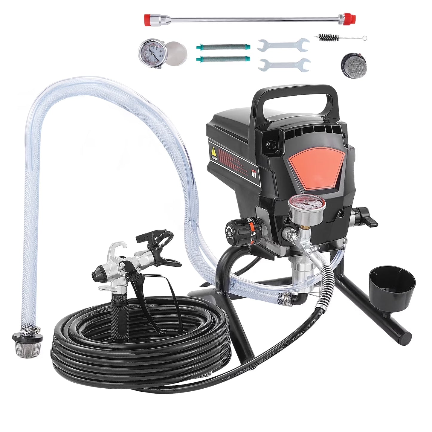 KFFKFF 950W Electric Stand Paint Sprayer, 3000PSI Efficient Airless Sprayer, Portable Sprayers for Indoor  Outdoor Furniture, Fences, Achieves Smooth  Uniform Coverage