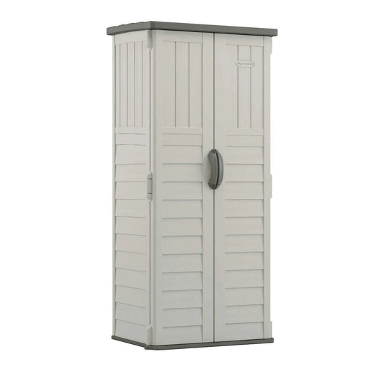 Suncast BMS1250 Resin Vertical Storage Shed Building, 22 cubic feet(1 Vertical Shed)