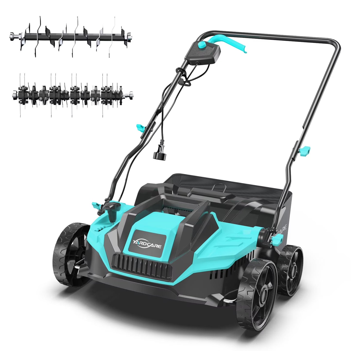 2-in-1 Scarifier and Dethatcher �C Deep Soil Revitalization with High-Torque Motor, Adjustable Depth Control, Dual Safety Switch  Removable 10.5-Gallon Thatch Bag