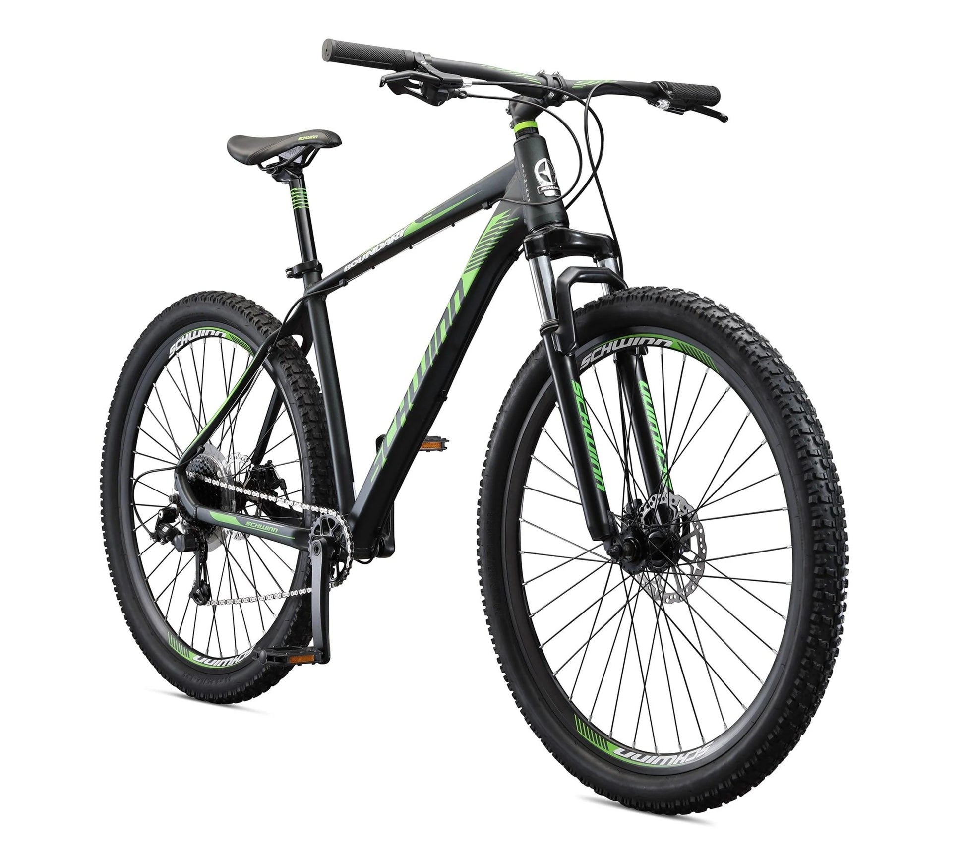 29-in. Boundary Mens Mountain Bike, Black and Green