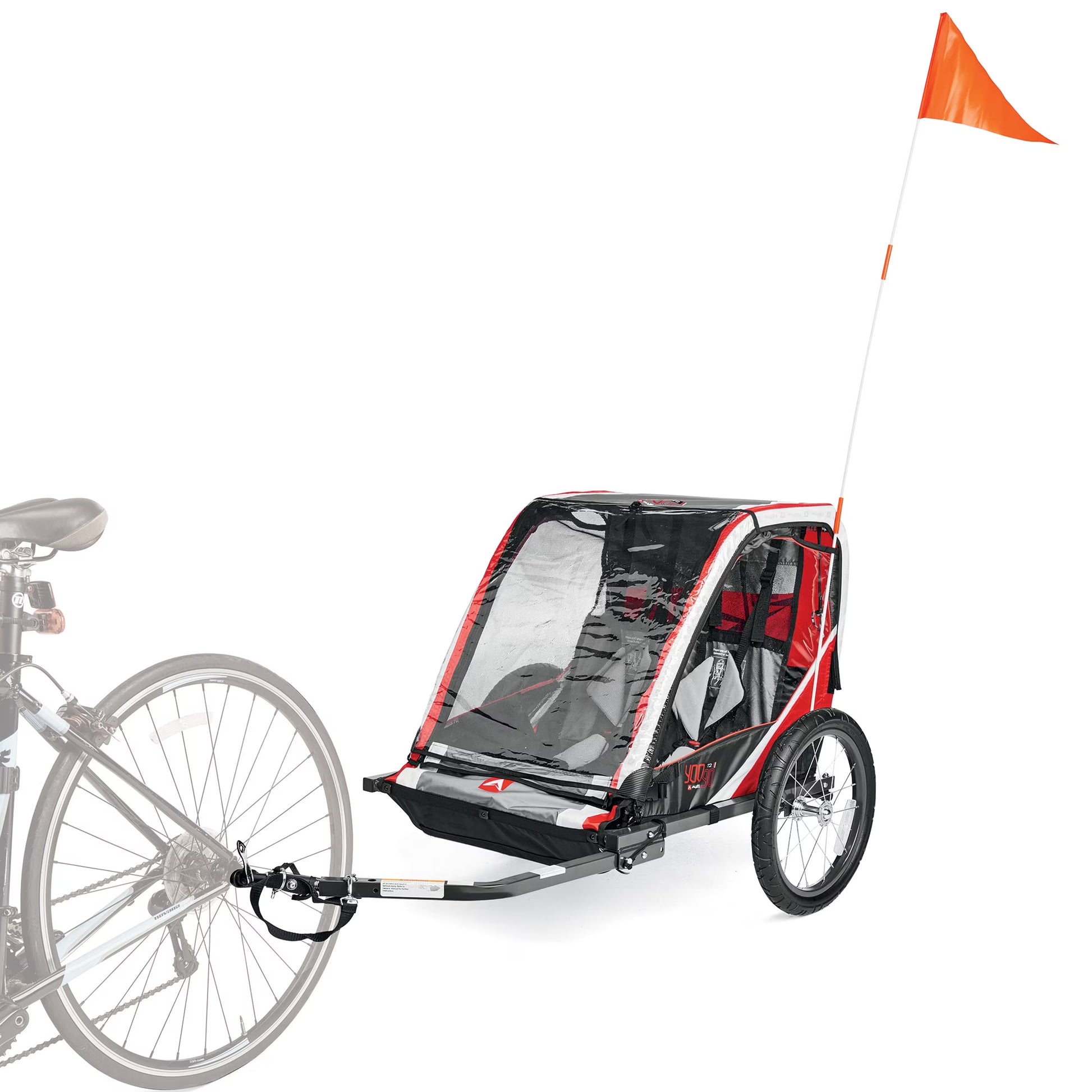 Allen Sports Remolque para Bicicleta Infantil de Dos Ruedas, Rojo(Red)