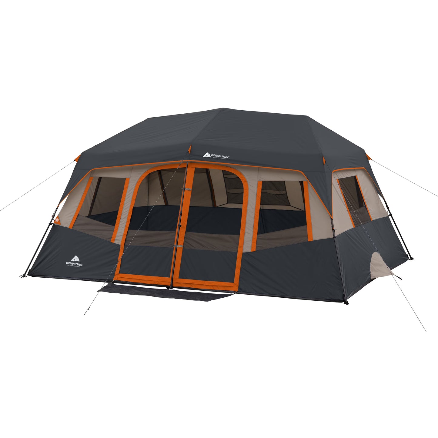 Ozark Trail 10-Person Instant Cabin Tent �C 2-Room Family Camping Tent with Rainfly