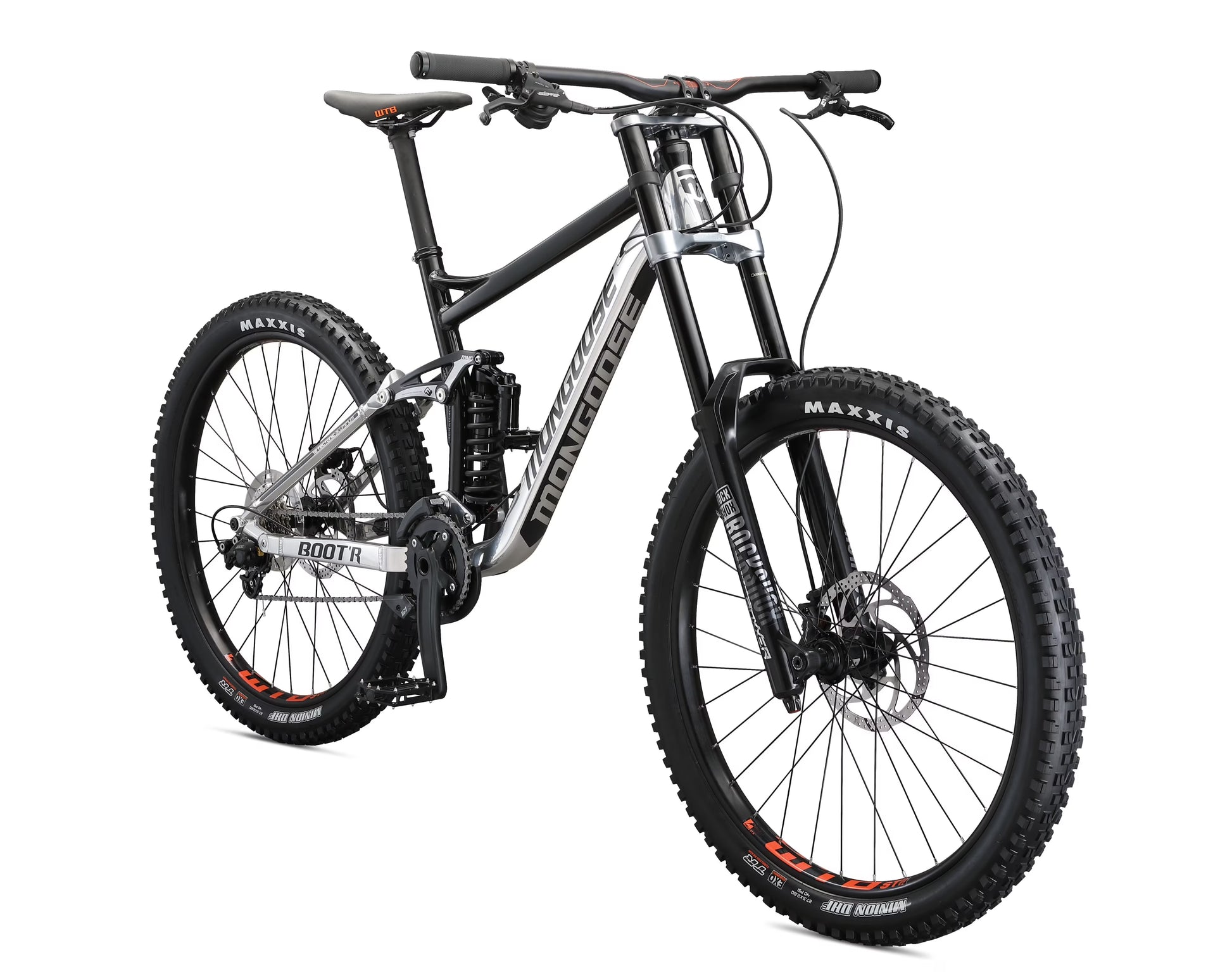 Mongoose Boot'R Adult Unisex 27.5-in. Medium Full-Suspension Mountain Bike, Black(18 in)