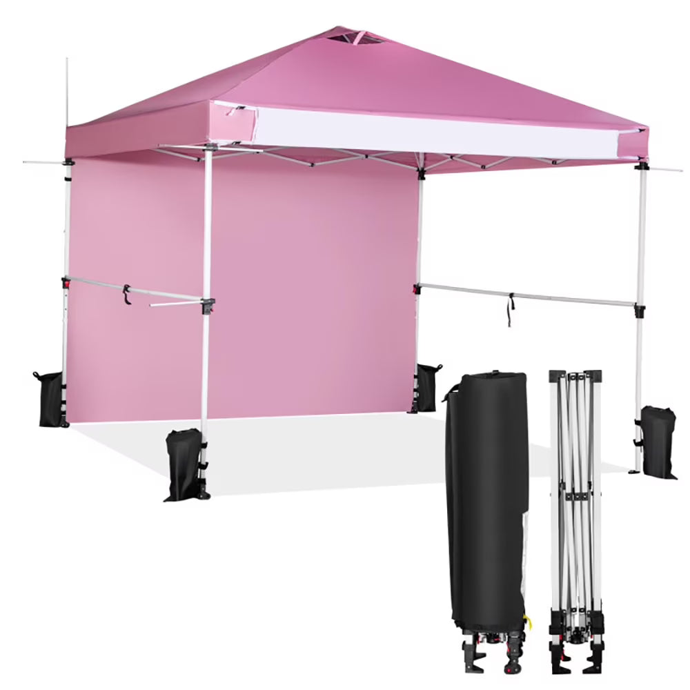 Gvn 10 x 10 ft Pink Pop up Outdoor Canopies, Waterproof(Pink)