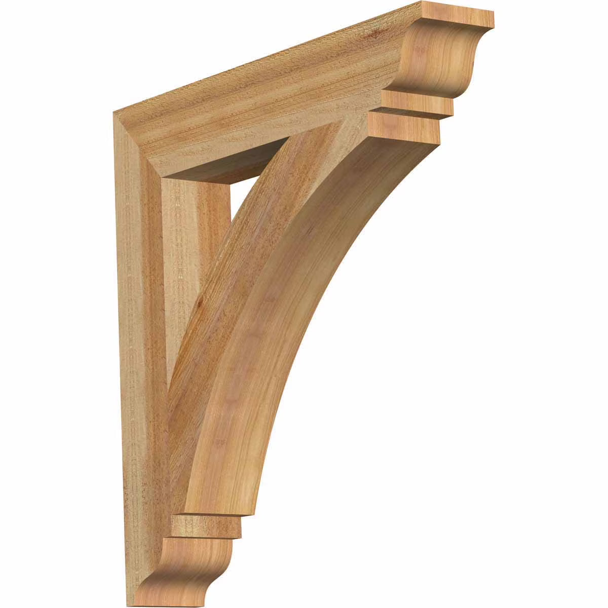 Ekena Millwork 4"W x 18"D x 18"H Thorton Traditional Rough Sawn Bracket, Western Red Cedar(Western Red Cedar/18"D x 18"H/4"W (Rough))