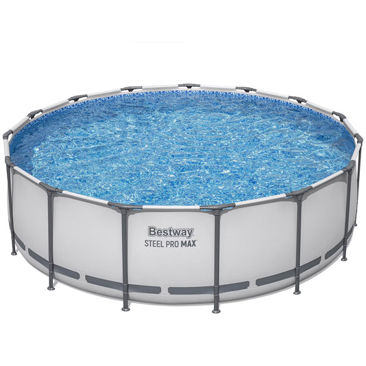 Bestway: Steel Pro MAX 15' X 48" Above Ground Pool Set - 4231 Gallon, Outdoor Family Pool, Corrosion  Puncture Resistant, Includes Filter, Pump, Ladder  Cover(48.03 in)