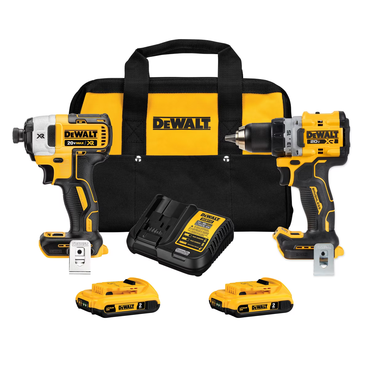 DEWALT 20V MAX Brushless Cordless Drill  Impact Driver Combo Kit with 2 Batteries  Charger �C DCK248D2