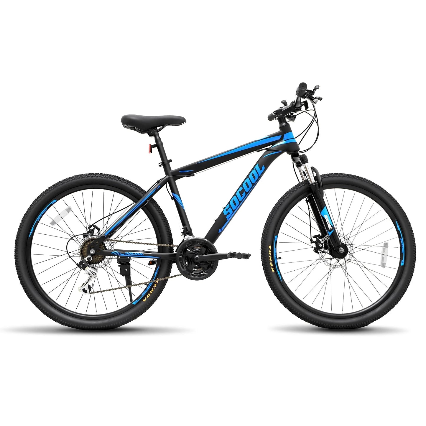 26 Inch Adult Mountain Bike, 21 Speeds Disc Brakes, 17" Frame and Dual Disc Brake MTB Bicycle for Men Women Adult, Black