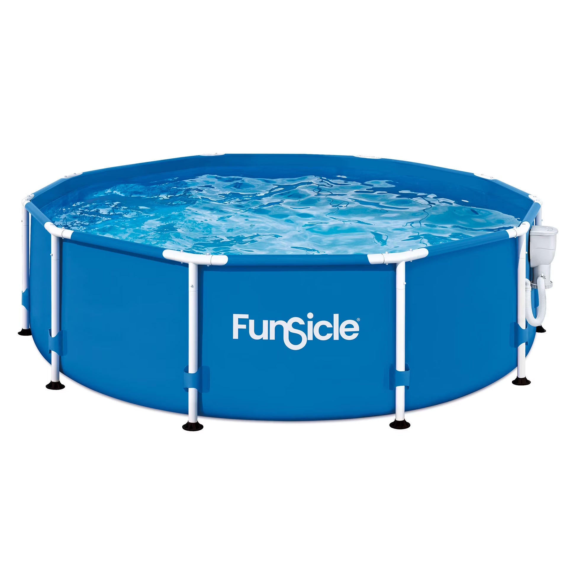 Funsicle 10' x 30" Activity Above Ground Swimming Pool Set with 2-in-1 Pump, Round Frame(10ft x 30in)