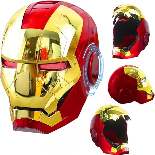 ZUITEH Iron-HeroMan Helmet, New Iron-superhero Mask with Jarvis Voice  RemoteTouch Controlled Open/Close, Collectible Real-life,Superhero Mask for Halloween Costume Christmas Birthday Cosplay Party