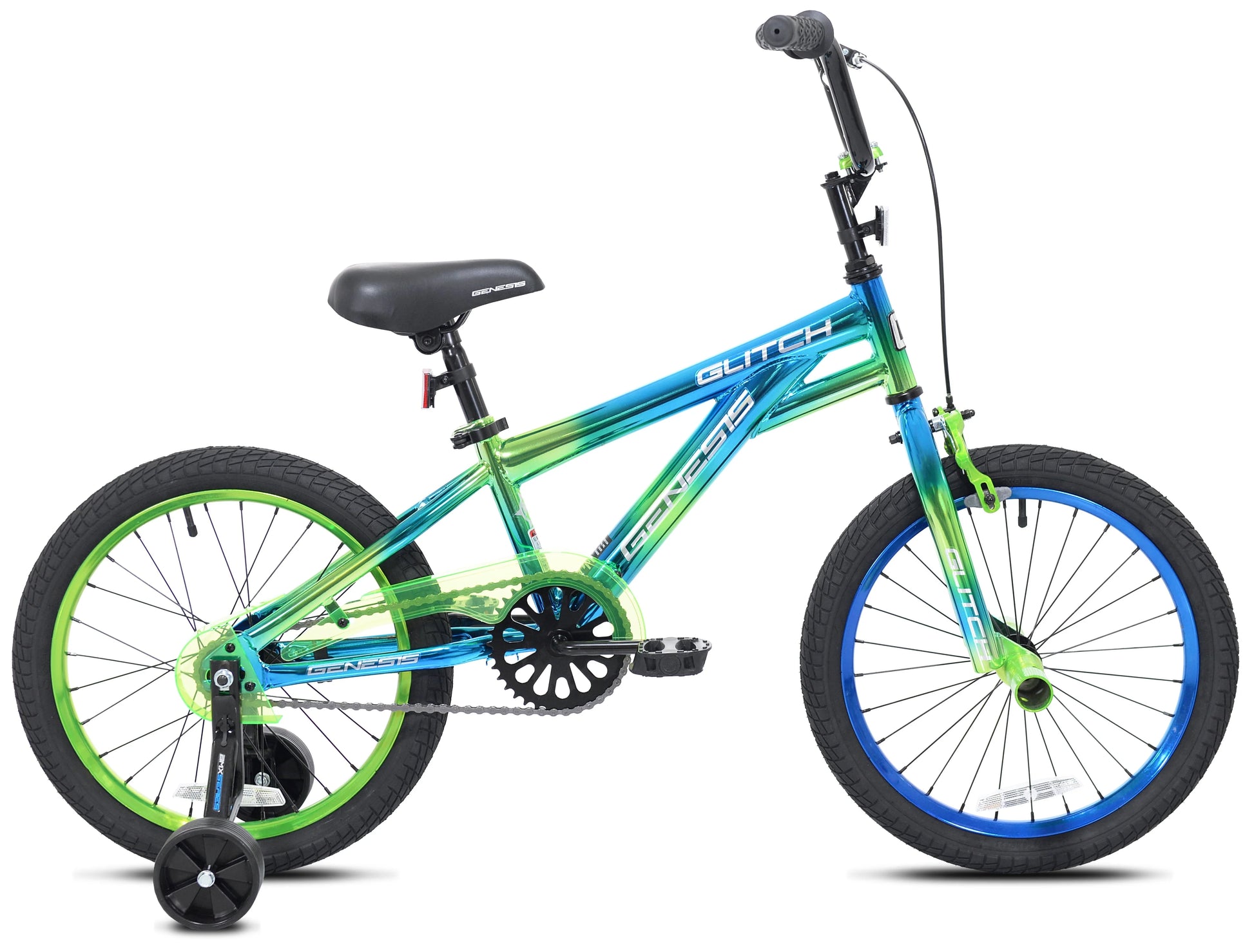 18" Glitch Boy's BMX Bike, Blue/Green