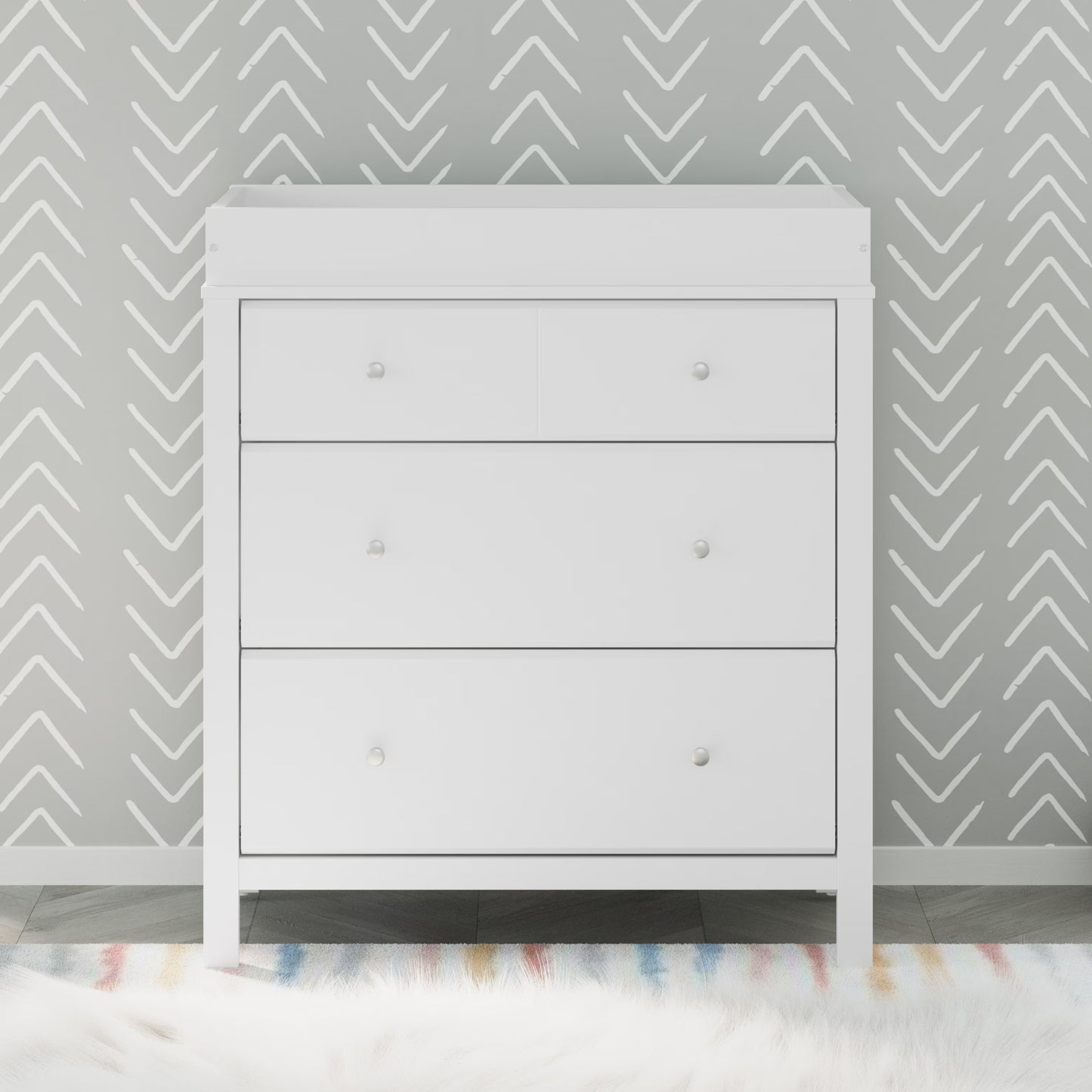 Storkcraft Horizon 3 Drawer Infant Changing Table Dresser, White(White)