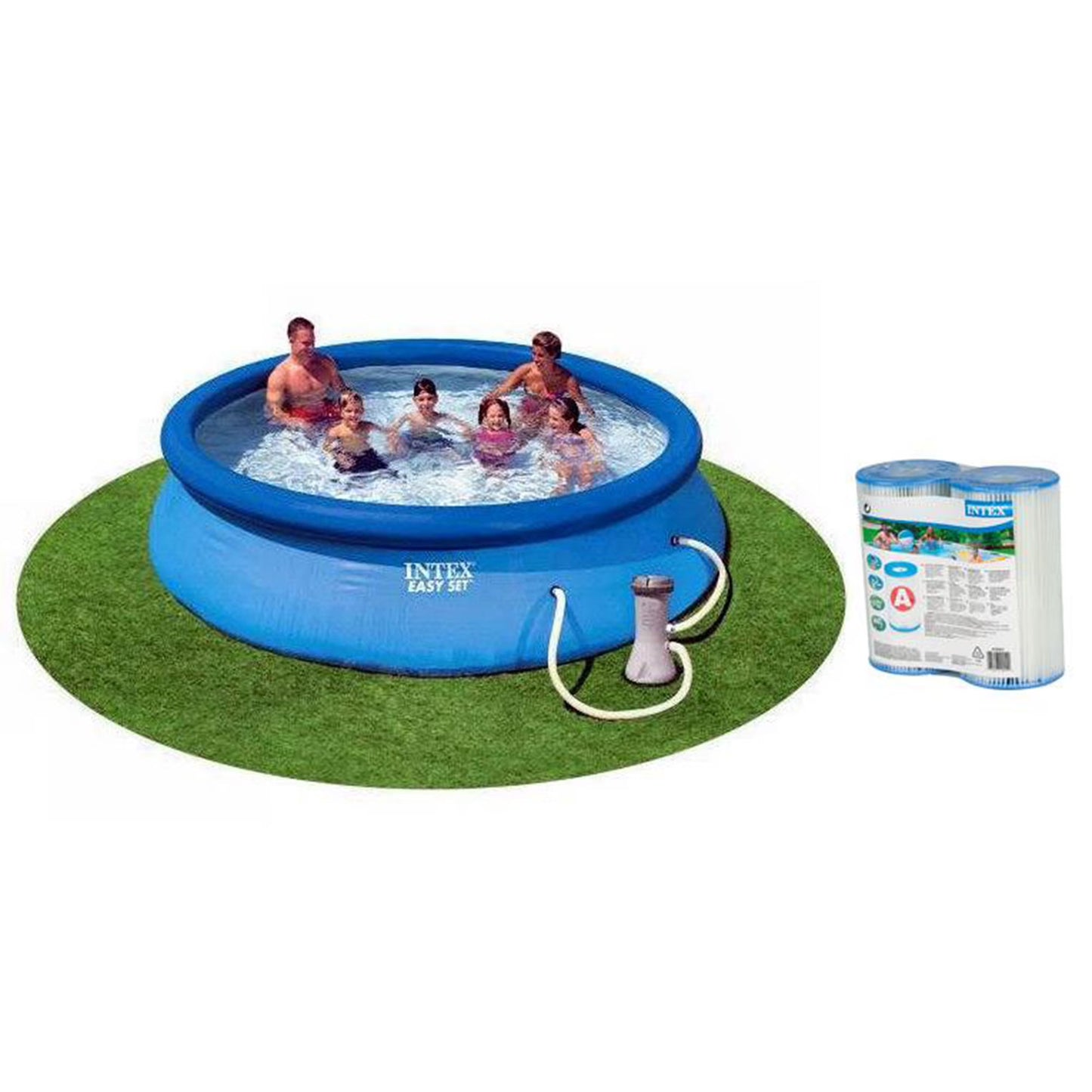 Intex 12ft x 30in Easy Set Pool with 530 GPH Pump  (2 Pack) Filter Cartridge