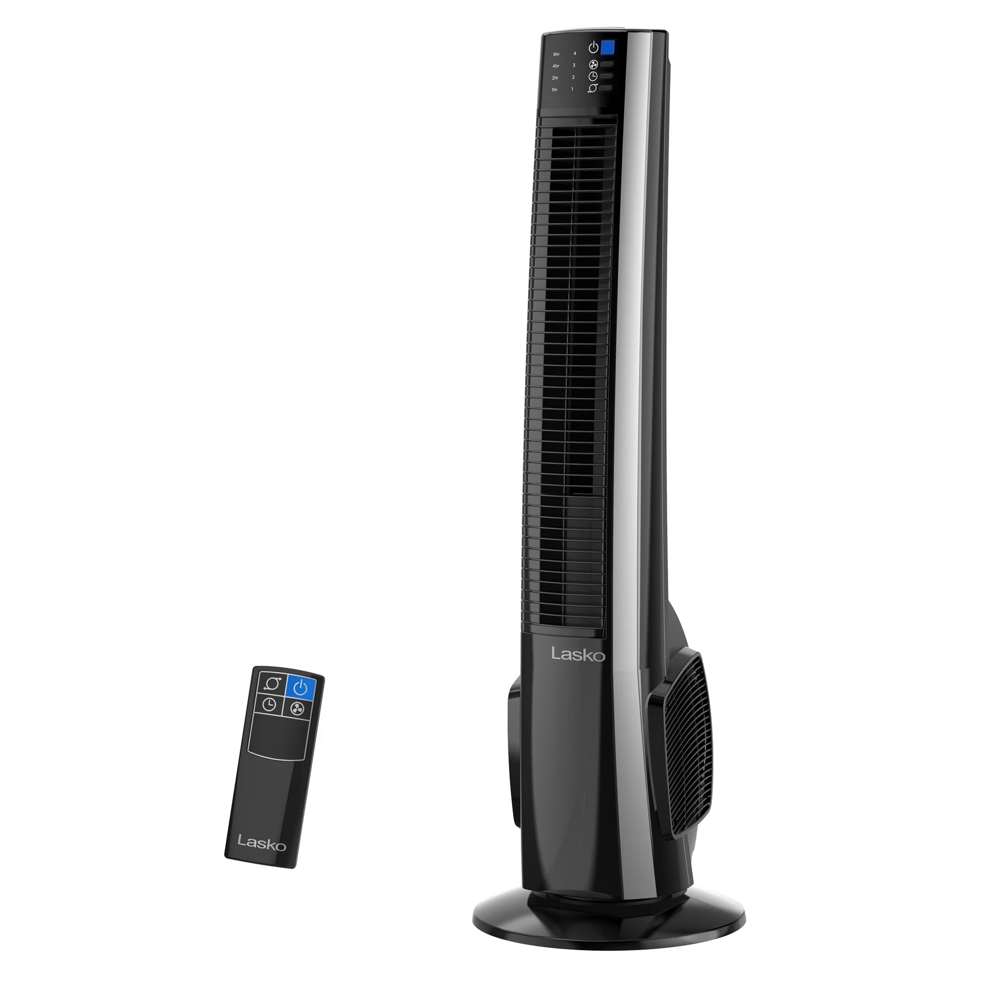 Lasko 38" 4-Speed Hybrid Oscillating Remote Controlled Tower Fan. Black, T38415(Black)