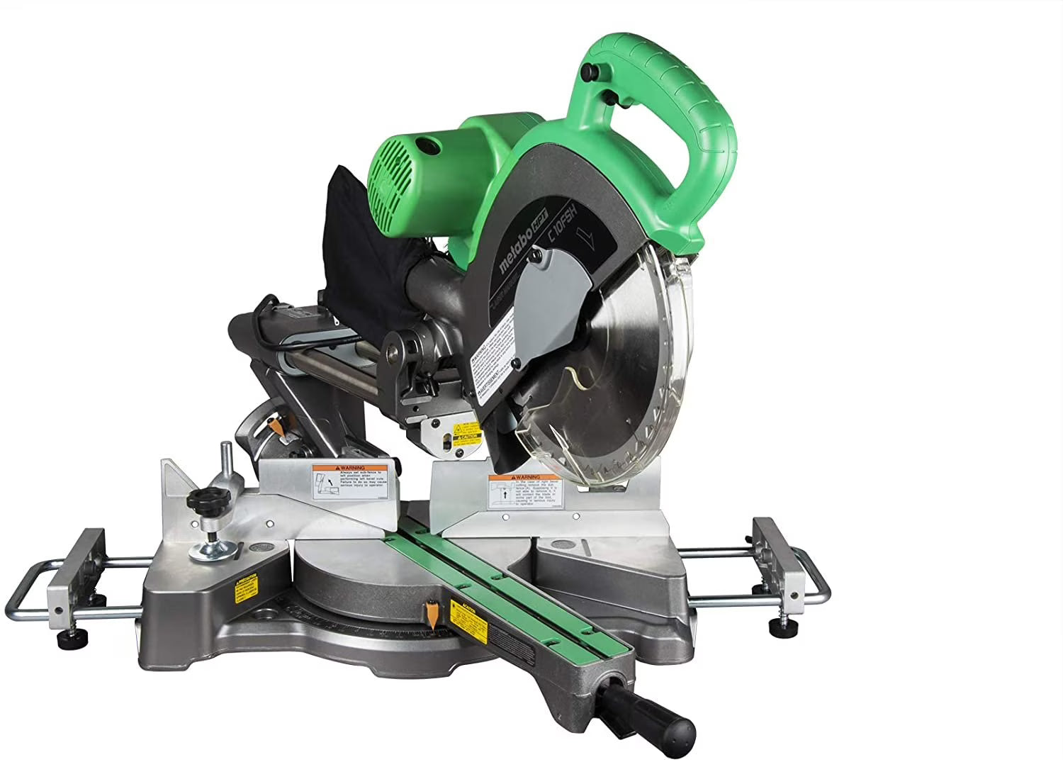 Metabo HPT 10-Inch Sliding Compound Miter Saw, Adjustable Laser Guide, Double Bevel, Electronic Speed Control, 12 Amp Motor, Electric Brake C10FSHS