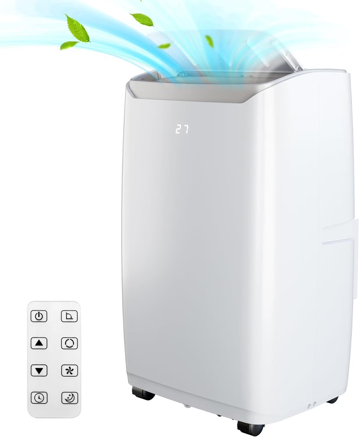 GAOMON 14000BTU Portable Air Conditioners Cool up to 750 Sq Ft, 3 in 1 Portable AC Units for Rooms with Fan  Dehumidifier, Remote Control, Sleep Mode, 24H Timer, Window Vent Kit,White(14000/White)