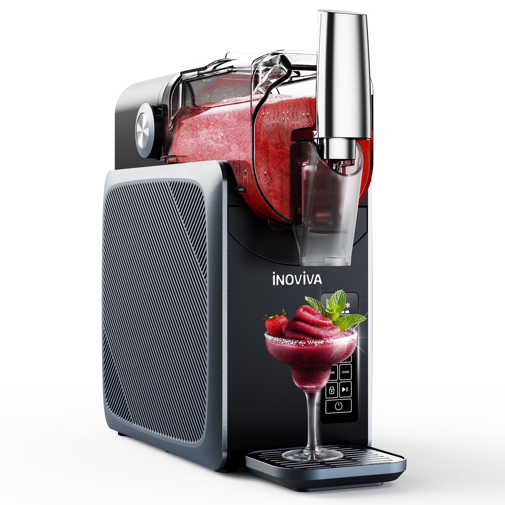 Slushie Machine, No Ice Needed, INOVIVA 68 oz Frozen Drink Maker for Home with Self-Cleaning, 5 Preset Programs, Frozen Margaritas, Frapp��s, Milkshake, and More