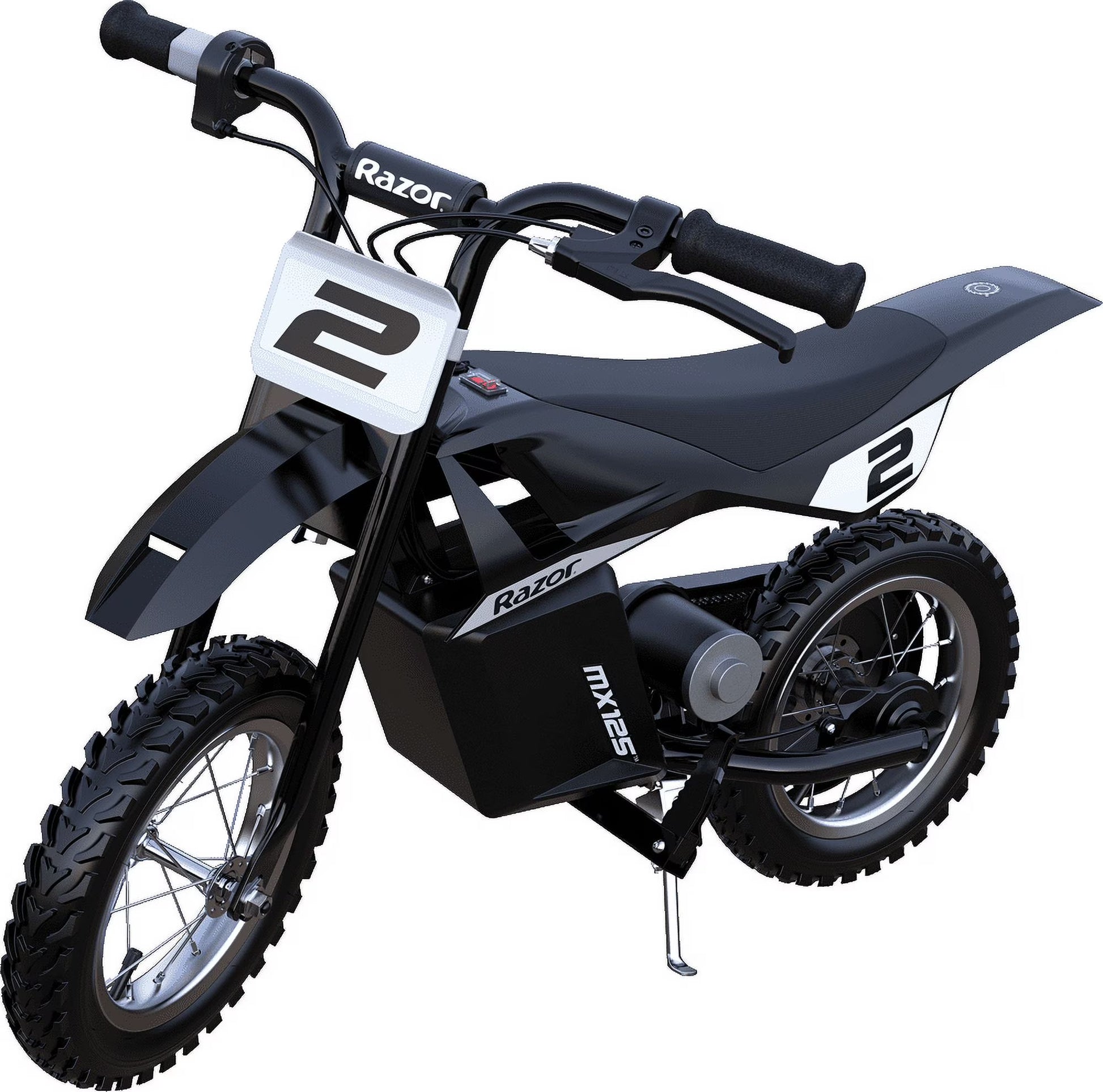 Razor Dirt Rocket MX125 Electric-Powered Dirt Bike - Black with Decal Included, for Child 5+(Black With Decals)
