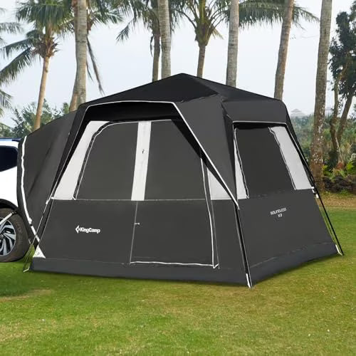 SUV Tent, Instant 6-8 Person Waterproof  Windproof Tailgate Car Camping Tent with Movie Screen for Family Camping  Outdoor Adventures(INSTANT SUV TENT)