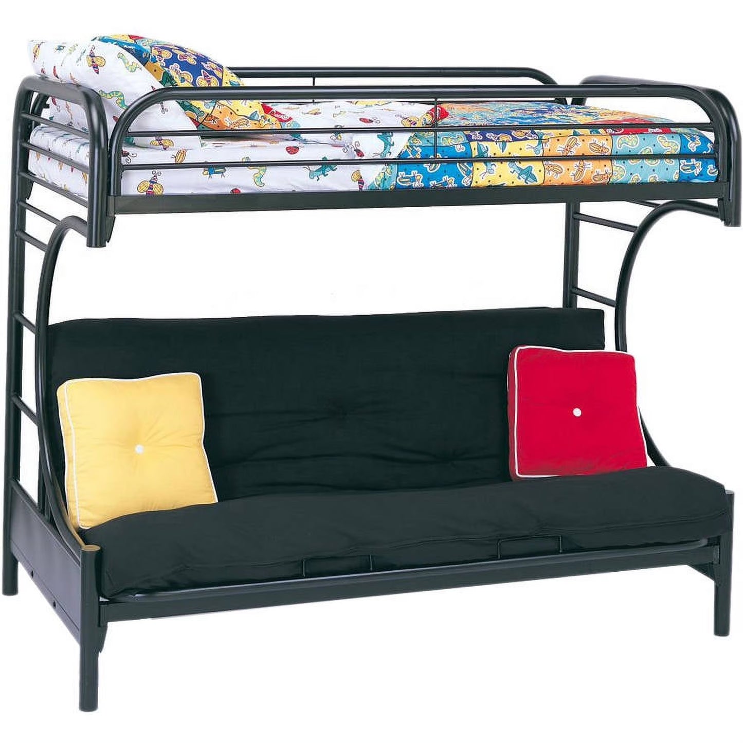 Acme Furniture Eclipse Twin over Full Futon Bunk Bed, Black(Black)