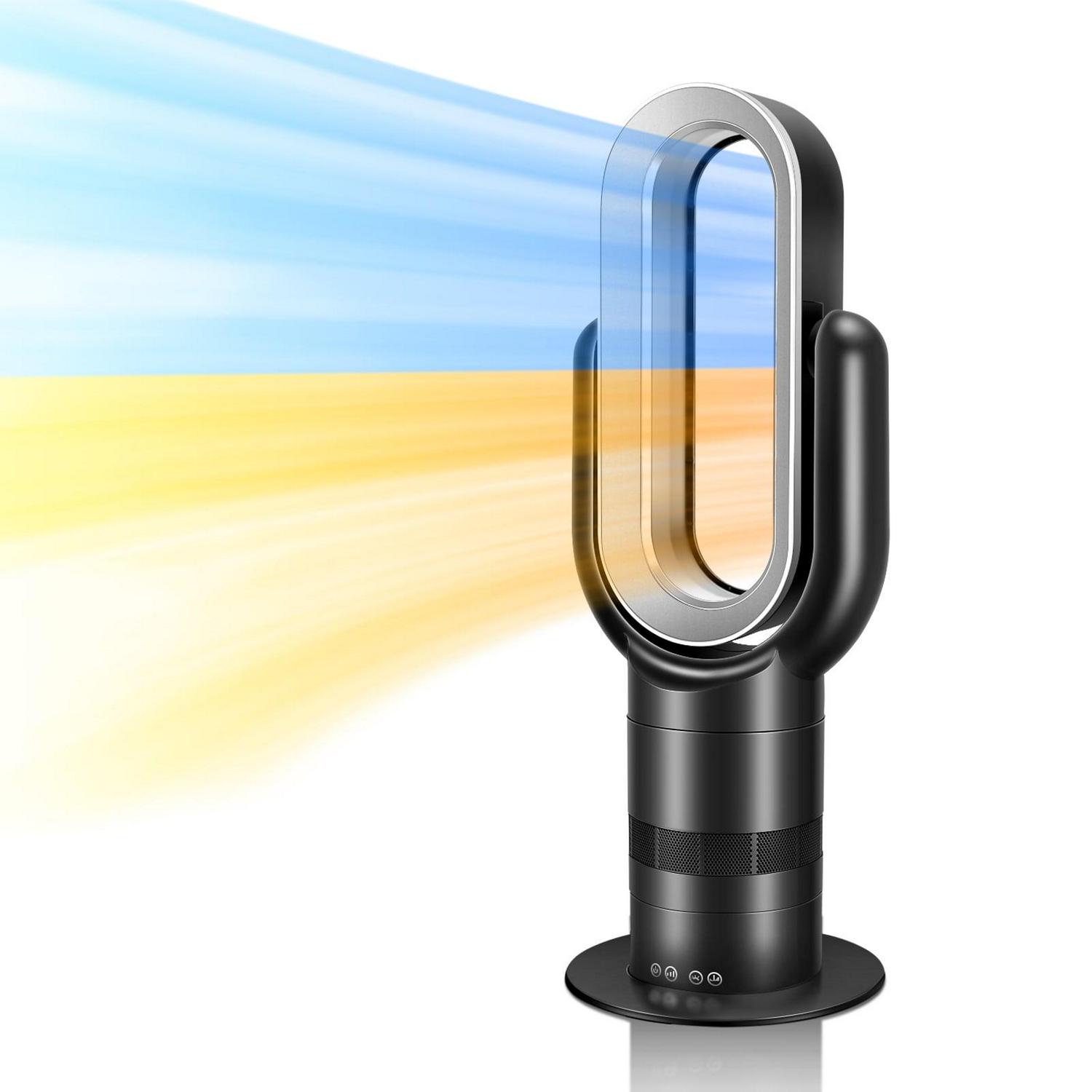 Dubbin 26 inch Space Heater Bladeless Tower Fan. Heater and Cooling Combo. with Remote Control. Black
