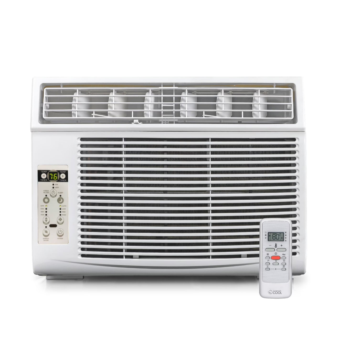 COMMERCIAL COOL 14,500 BTU Window Air Conditioner with Remote Control and Adjustable Thermostat, cools up to 750 Sq. Ft. with Electronic Controls  Digital Display CWAM145W6C(14500/White)