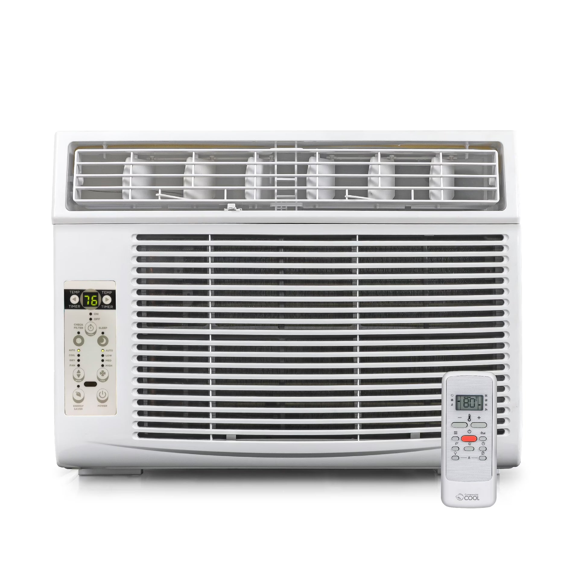 COMMERCIAL COOL 14,500 BTU Window Air Conditioner with Remote Control and Adjustable Thermostat, cools up to 750 Sq. Ft. with Electronic Controls  Digital Display CWAM145W6C(14500/White)