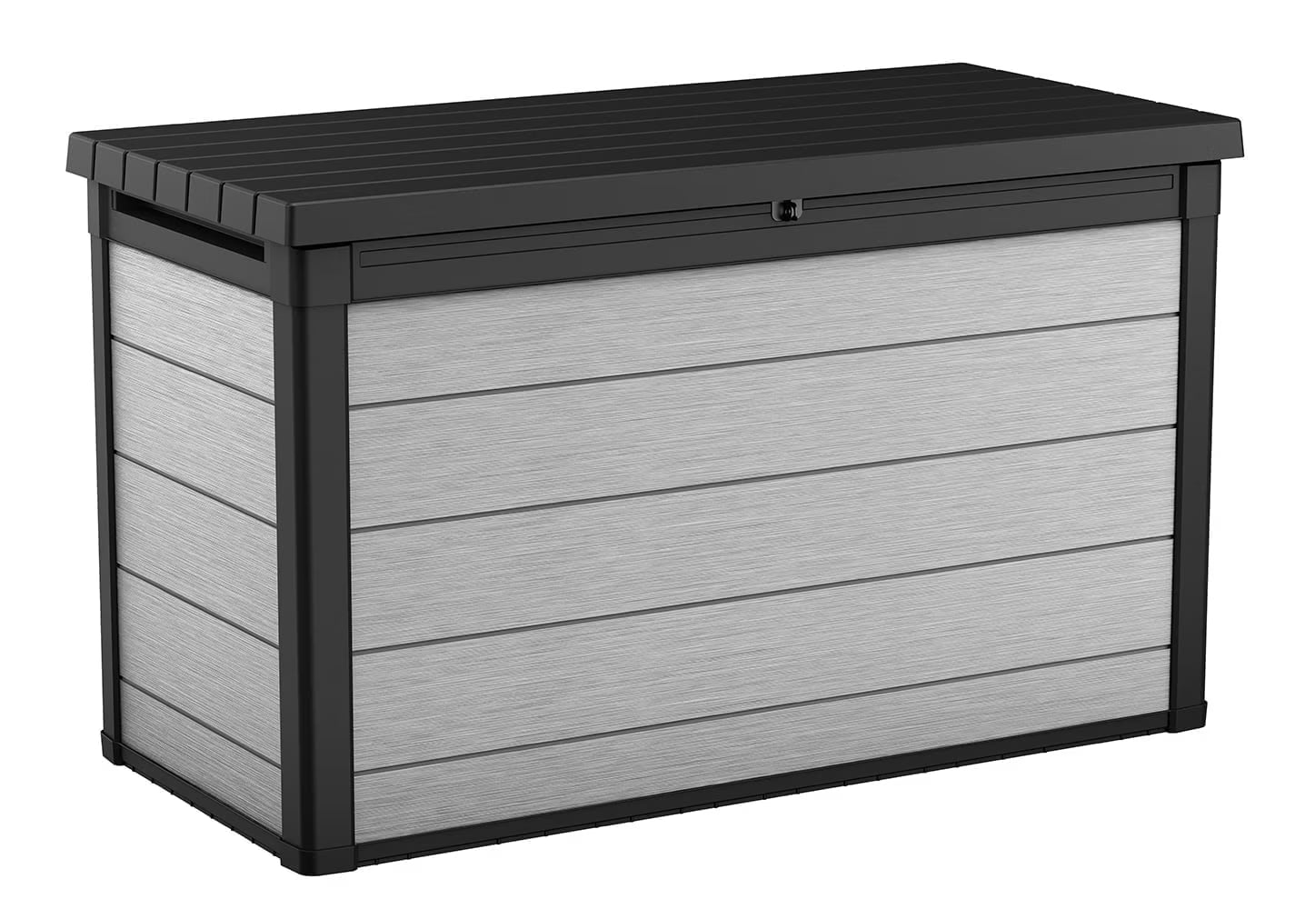 Keter Denali Grey 200 Gallon Durable Resin Outdoor Storage Deck Box Ideal Store Garden Tools and Pool Toys, Grey(Grey)
