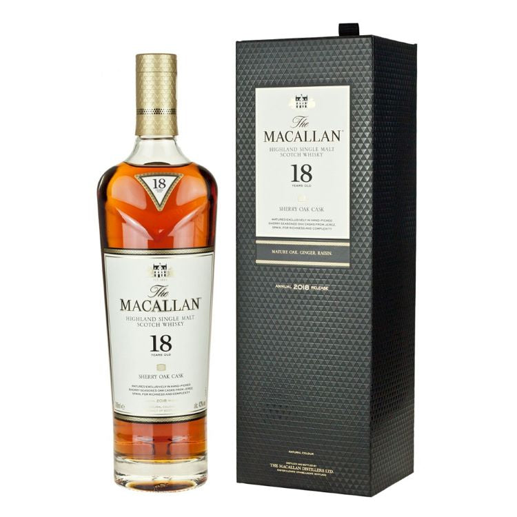 Macallan 18 Year Old Sherry Oak Single Malt Scotch Whiskey(750ML/86/43%)