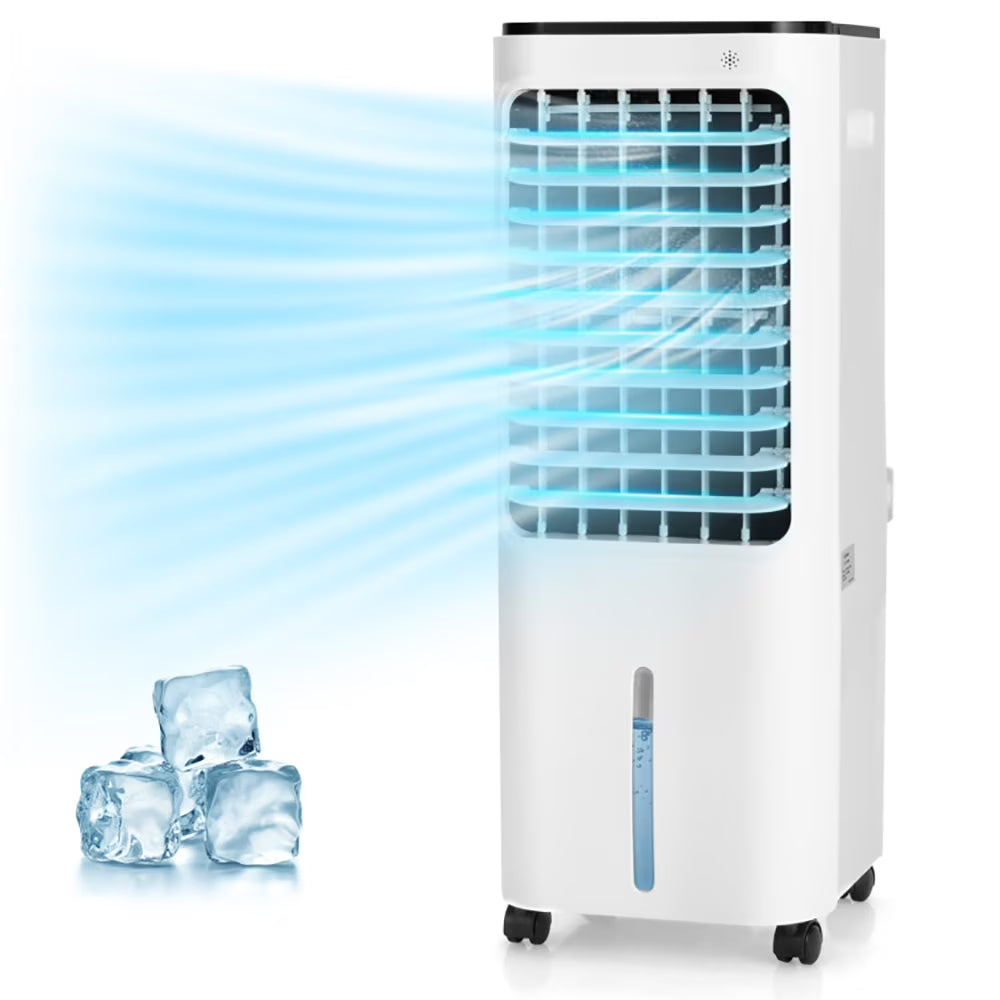 GVN Air Conditioners, Air Cooler, 4-in-1 Evaporative Air Cooler with 12L Water Tank and 4 Ice Boxes-White