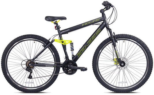 29" Incline Men's Mountain Bike, Black/Yellow