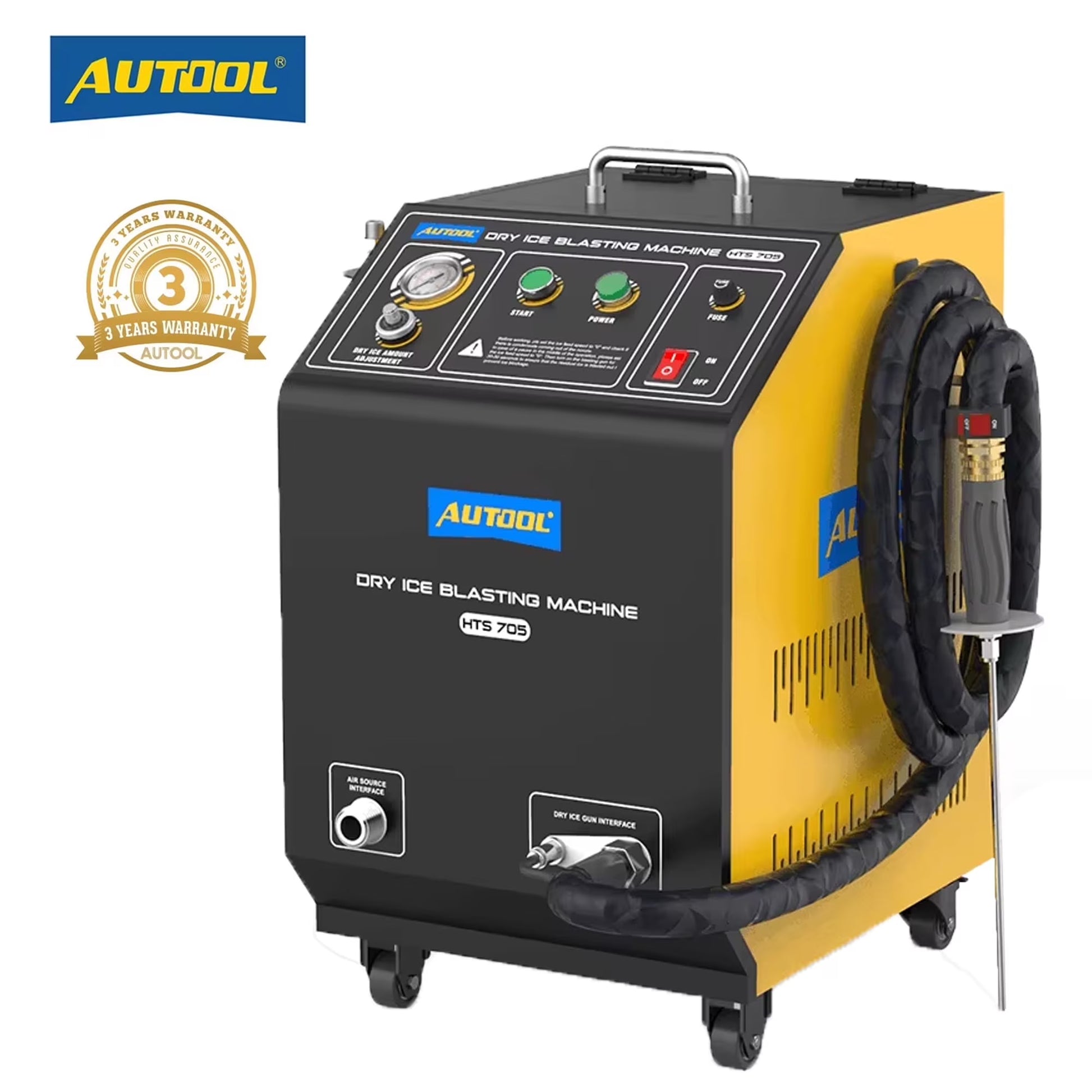 AUTOOL Automotive Dry Ice Cleaning Machine Car Engine Throttle Carbon Deposit Cleaner Exhaust Pipe Pressure Washer 110V/220V Dry Ice Blasting Clean Machine for All Cars, HTS705(HTS705)