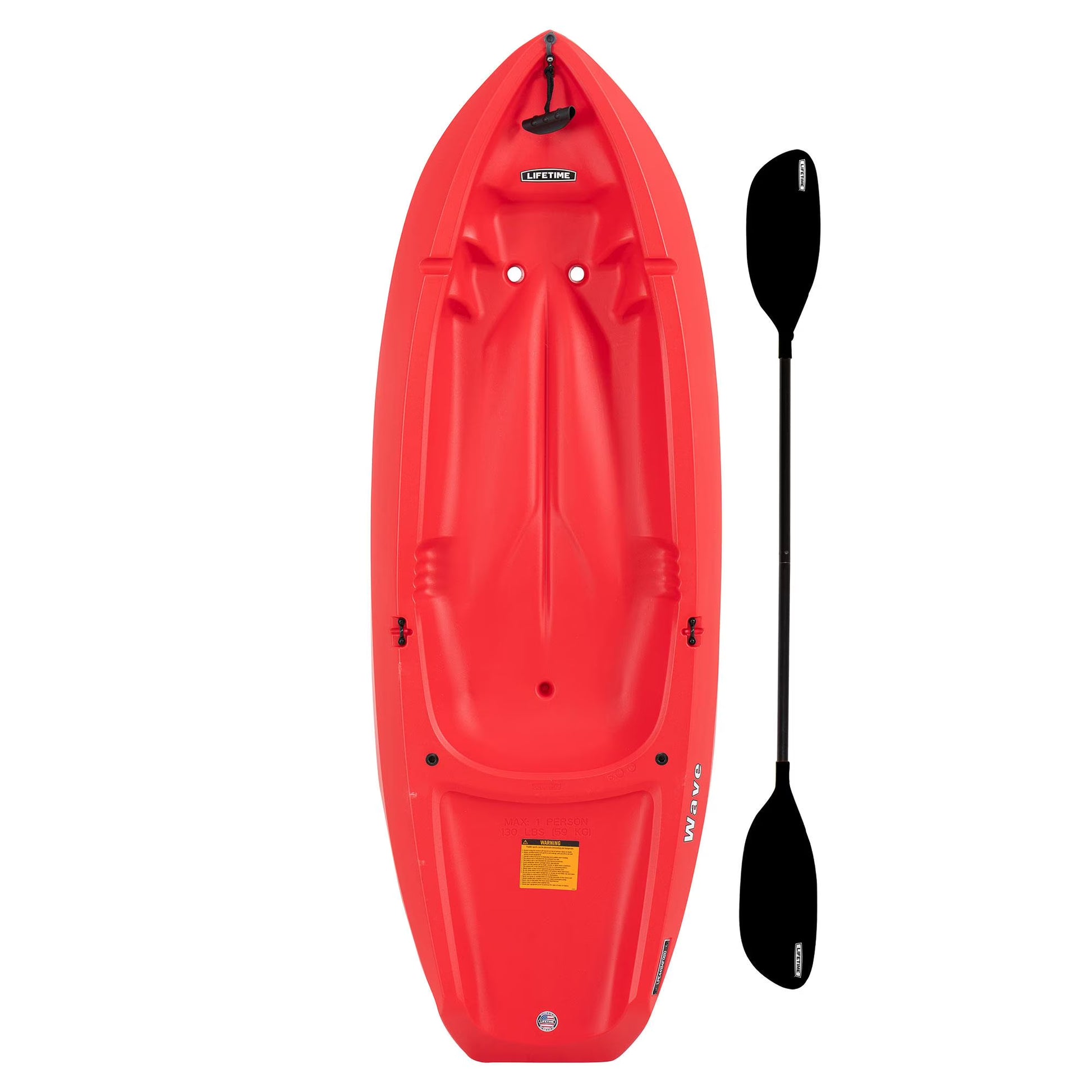 Lifetime Wave 6 ft Youth Kayak, Fire Red (91401)(Fire Red/Single)