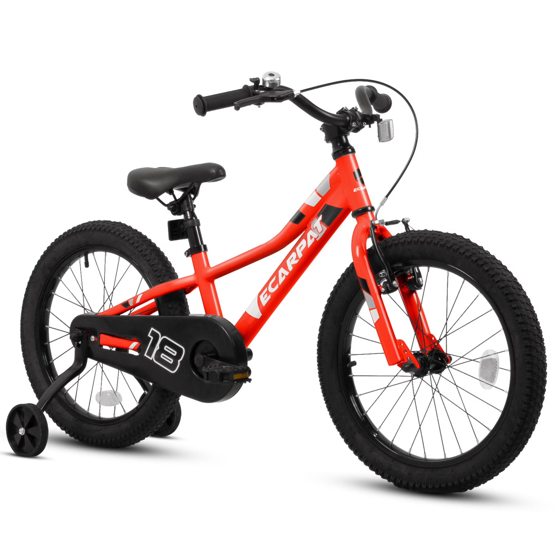iRerts Kids Bike with Training Wheels, 18 Inch Boys Girls Bike for Kids Ages 4-9 Years Old, Children Bicycle with Front V Brake, Rear Holding Brake, Red(Blue/18")