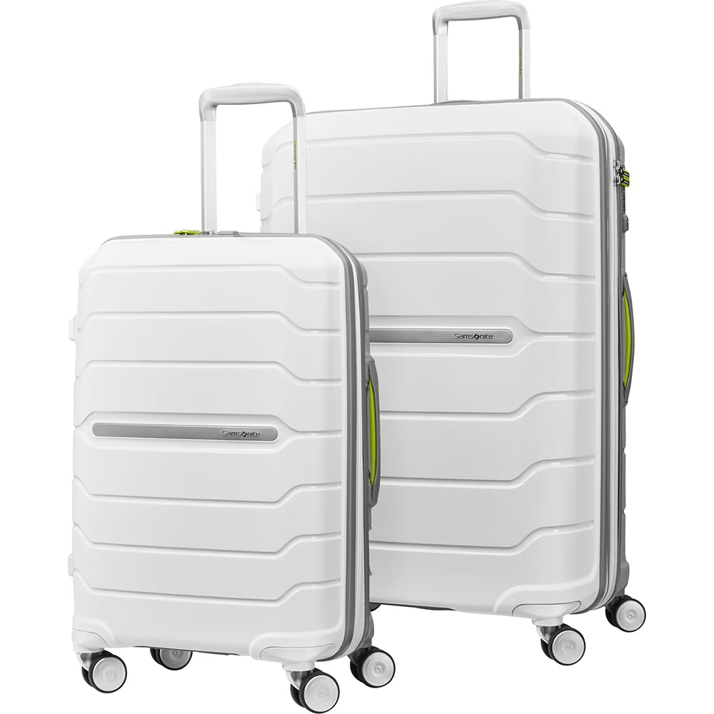Samsonite Freeform Hardside Expandable Spinner Luggage 2PC Set(21/28-Carry-on/Large)(White Grey)