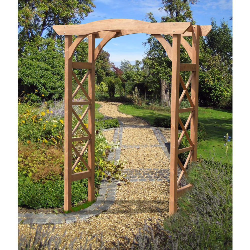 Northbeam Venice 79.5" Wood Arbor - Brown