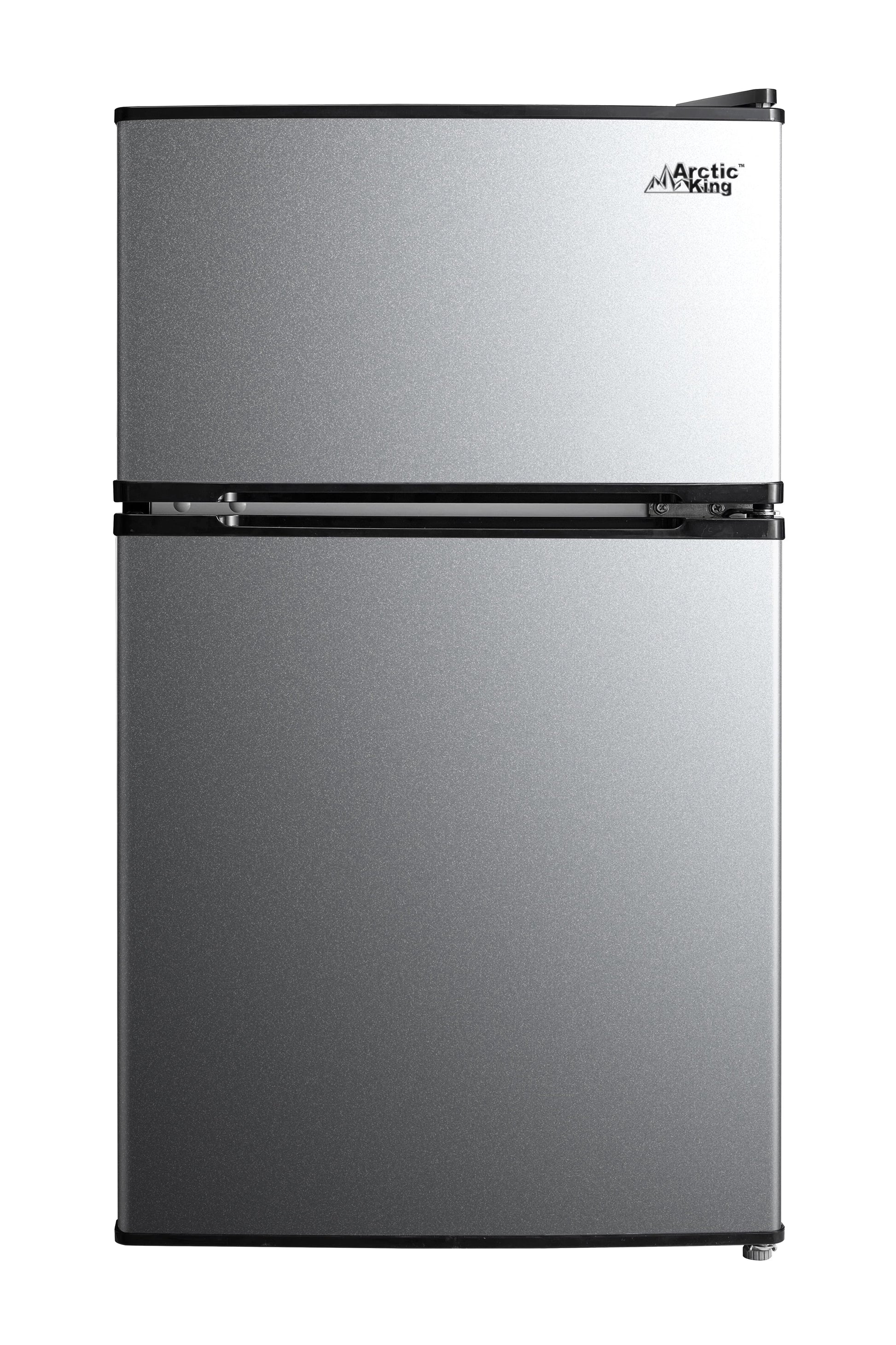 Arctic King 3.2 Cu ft Two Door Mini Fridge with Freezer, Stainless Steel, E-Star(Stainless Steel)