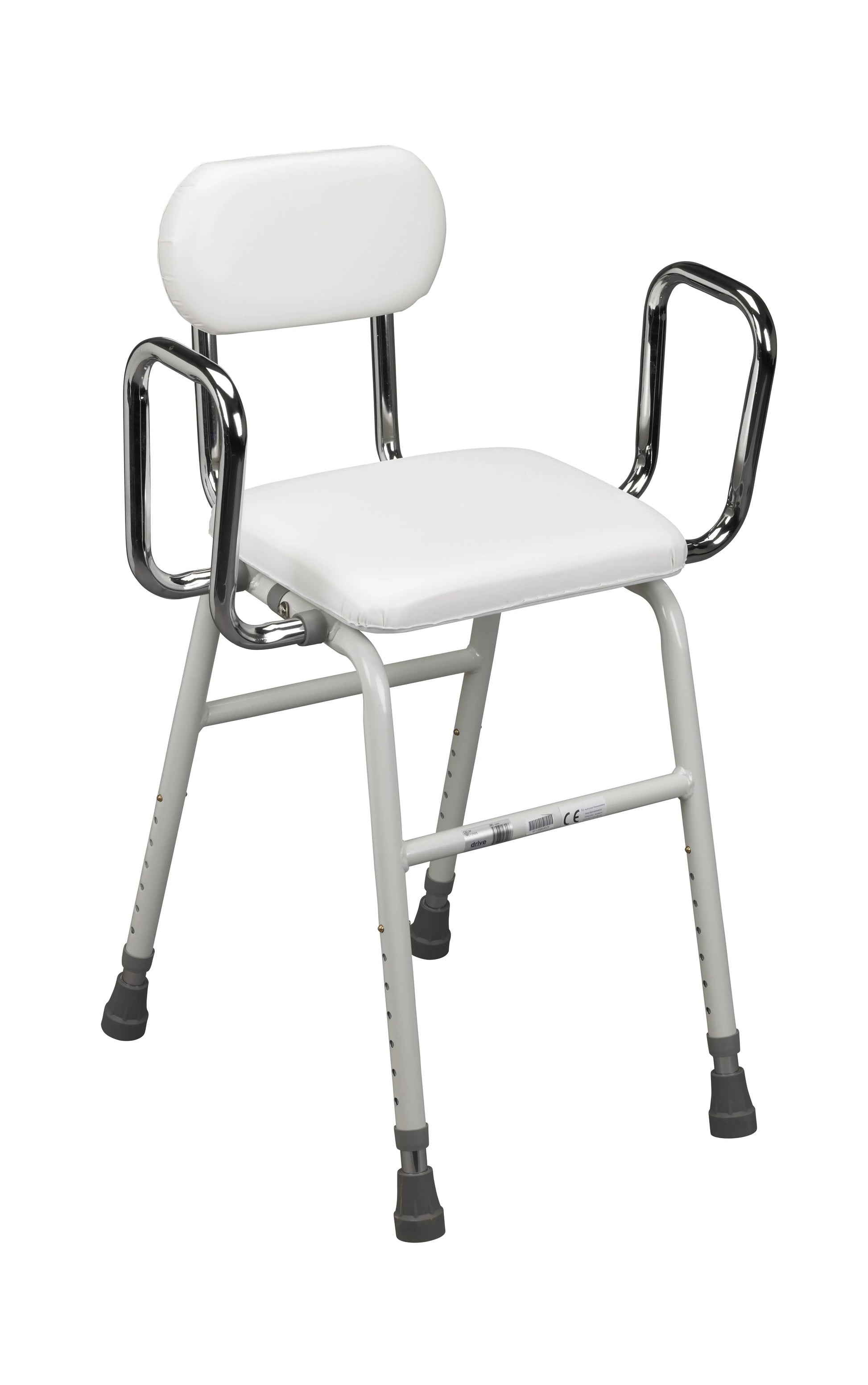 Drive Medical All-Purpose Kitchen Stool w/ Adjustable Arms and Padded Seat