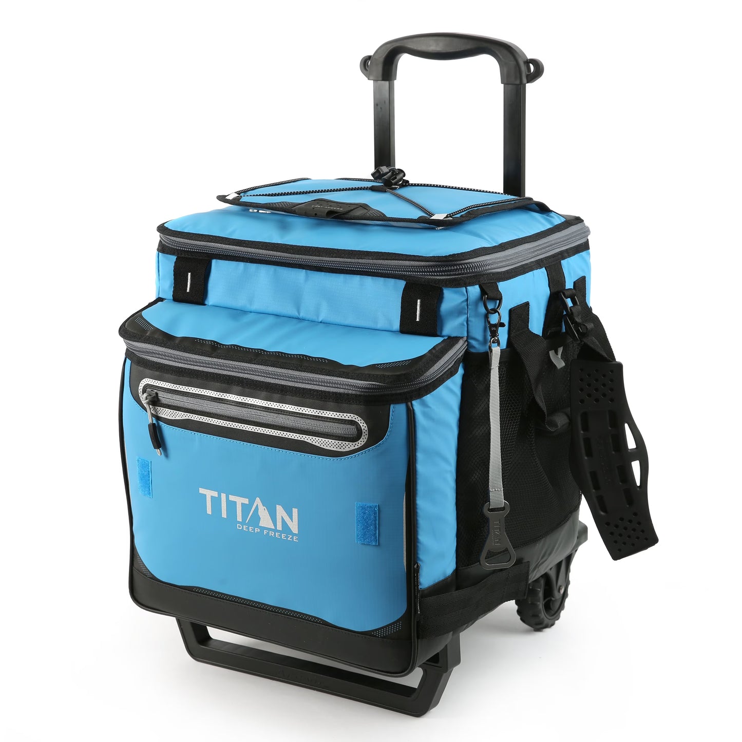 Arctic Zone? Titan Deep Freeze? 60(50+10) Can/40 Quart Wheeled Cooler - Process Blue(Process Blue)