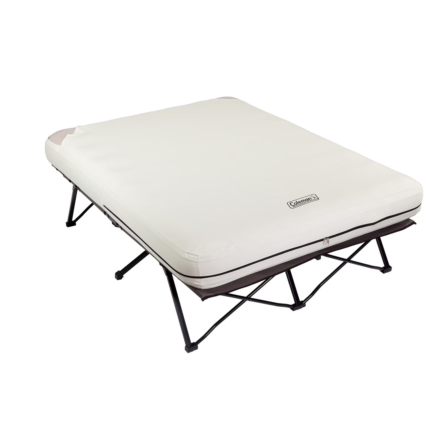 Coleman Cot and Thick Queen Air Mattress Combo Side Tables, Pump Included(Queen)