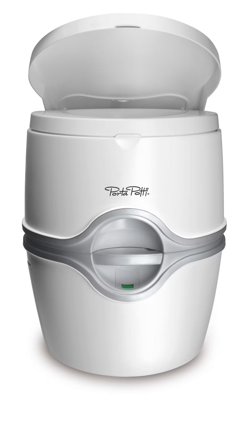 Thetford 565E Porta Potti Portable Battery Powered Flush Travel Toilet, White
