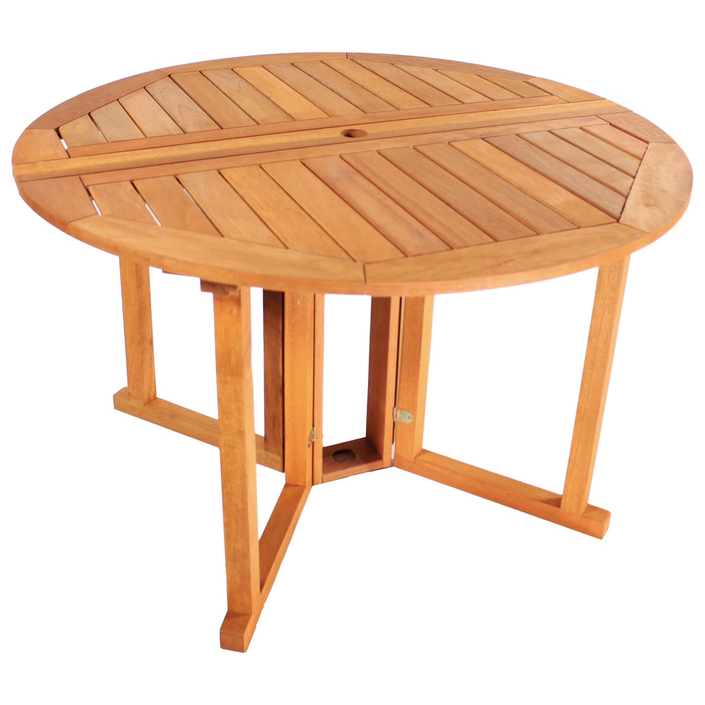 Sunnydaze 47.25" Malaysian Hardwood Gateleg Outdoor Dining Table(Brown)