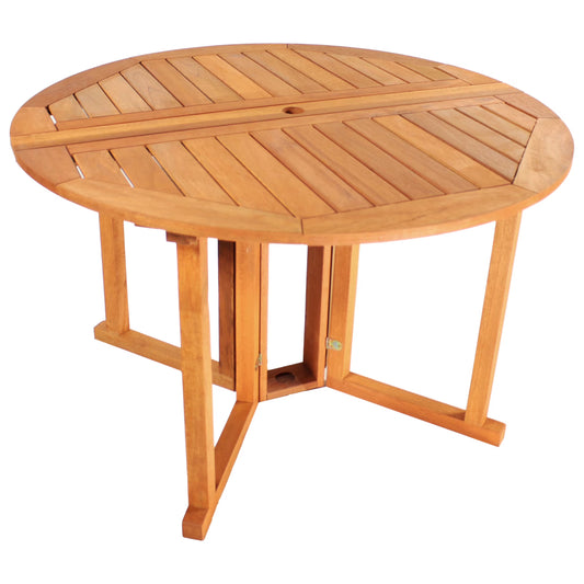 Sunnydaze 47.25" Malaysian Hardwood Gateleg Outdoor Dining Table(Brown)