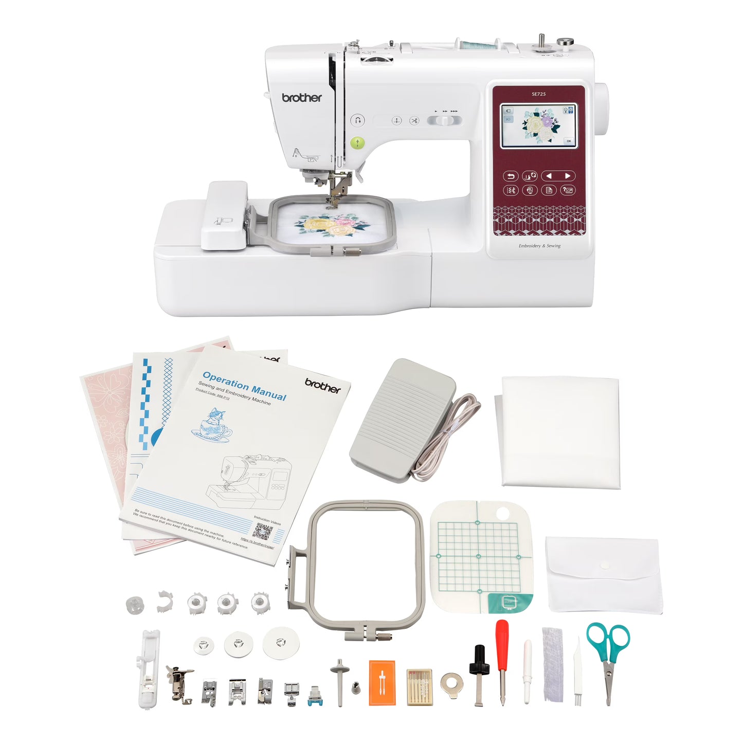 Brother SE725 Sewing and Embroidery Machine with Artspira App, 50 Free Designs