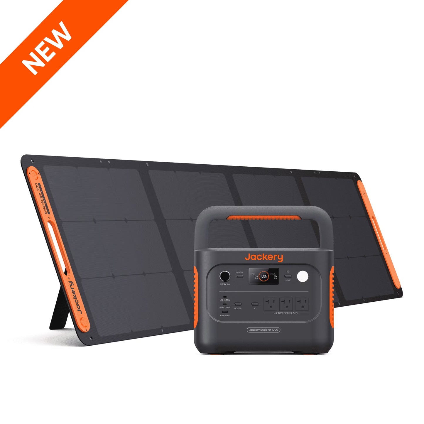Jackery Solar Generator 1000 v2(2024 New), 1060Wh Portable Power Station with 200W Solar Panel(Explorer 1000 v2+200W Solar Panel)