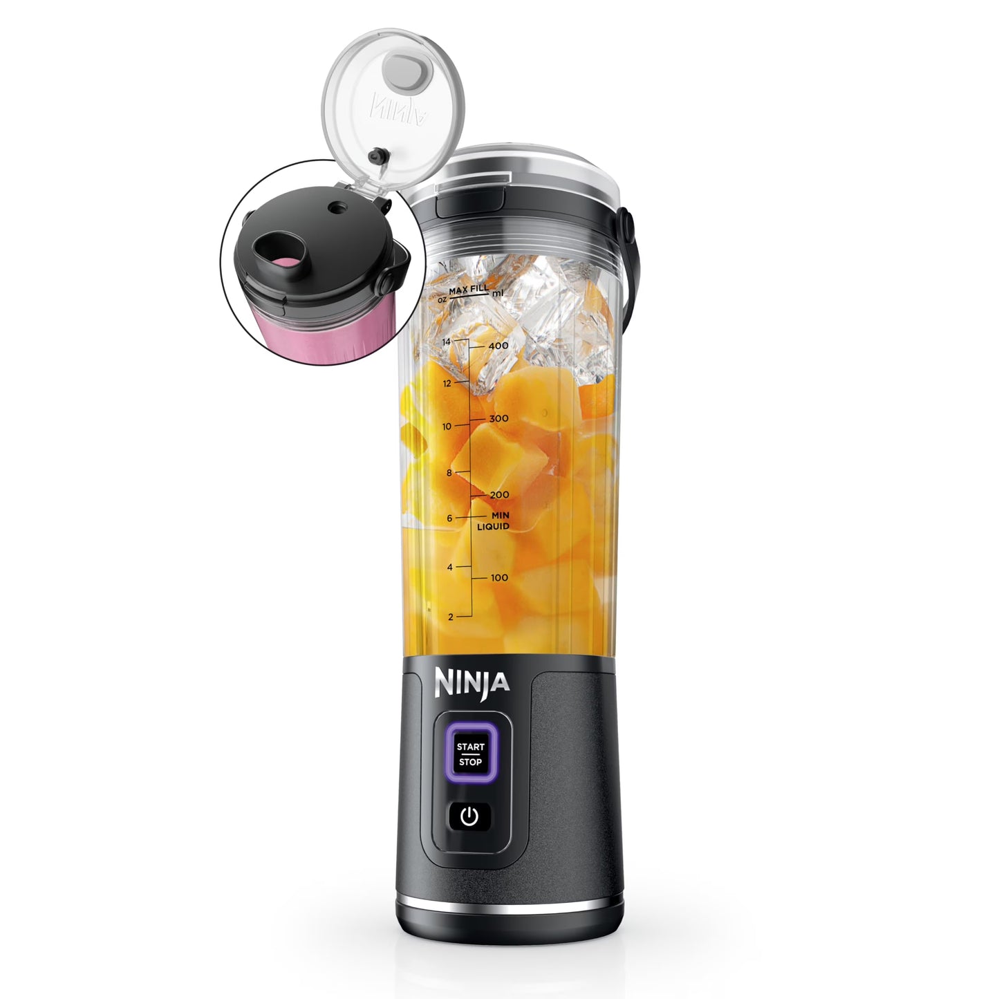 Ninja Blast Portable Blender, Cordless, 18oz. Vessel, Personal Blender for Shakes  Smoothies, BPA Free, Leakproof Lid  Sip Spout, USB-C Rechargeable, Dishwasher Safe Parts, Metallic Purple,